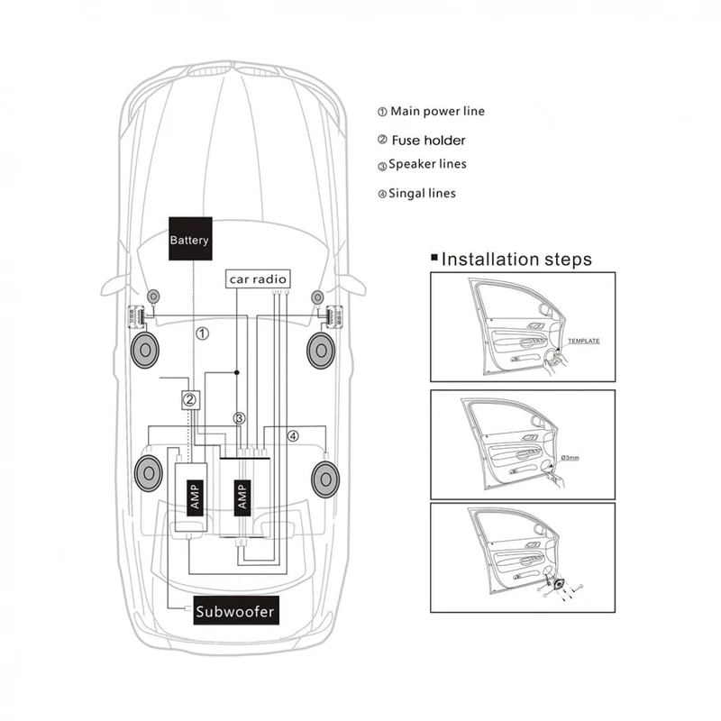 2 STÜCKE Auto-Hochtöner-Lautsprecher 500 W vorverdrahtetes Dome-Audiosystem Super laute Hochtöner-Lautsprecher Auto-Elektronikzubehör