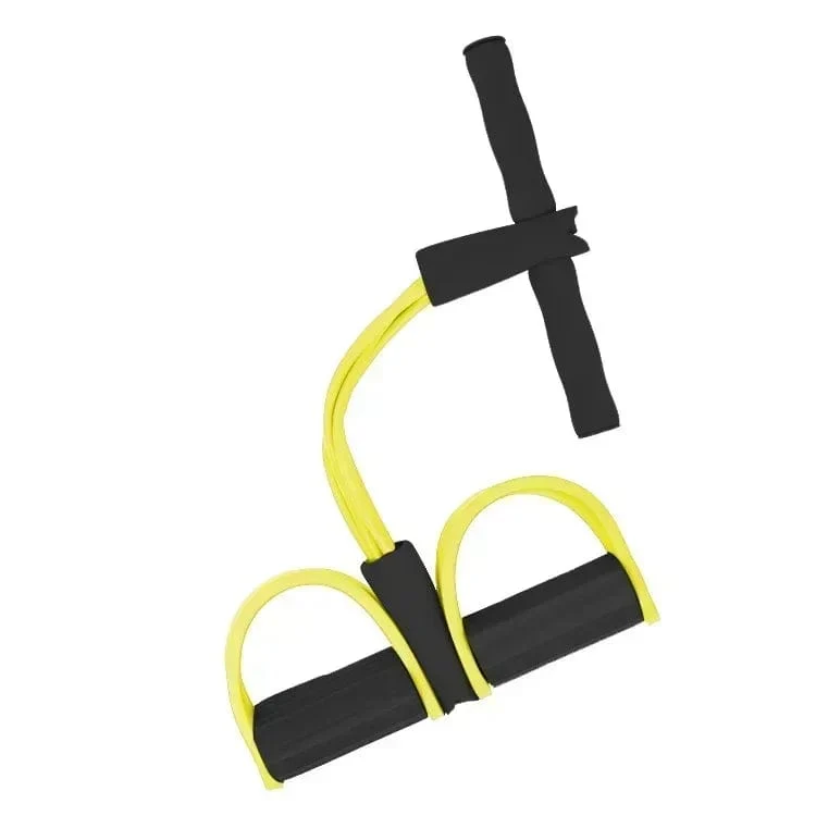 Widerstandsbänder, elastische Fitnessbänder für Sportübungen zu Hause, multifunktionaler, tragbarer elastischer Pedalzieher mit 4 Röhren