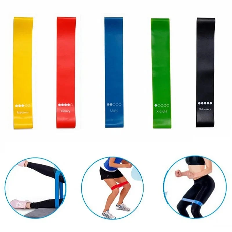5 Teile/satz Yoga Widerstand Gummibänder Bodybuilding Elastische Bands Pilates Übung Workout Bands Expander Gürtel Fitness Ausrüstung