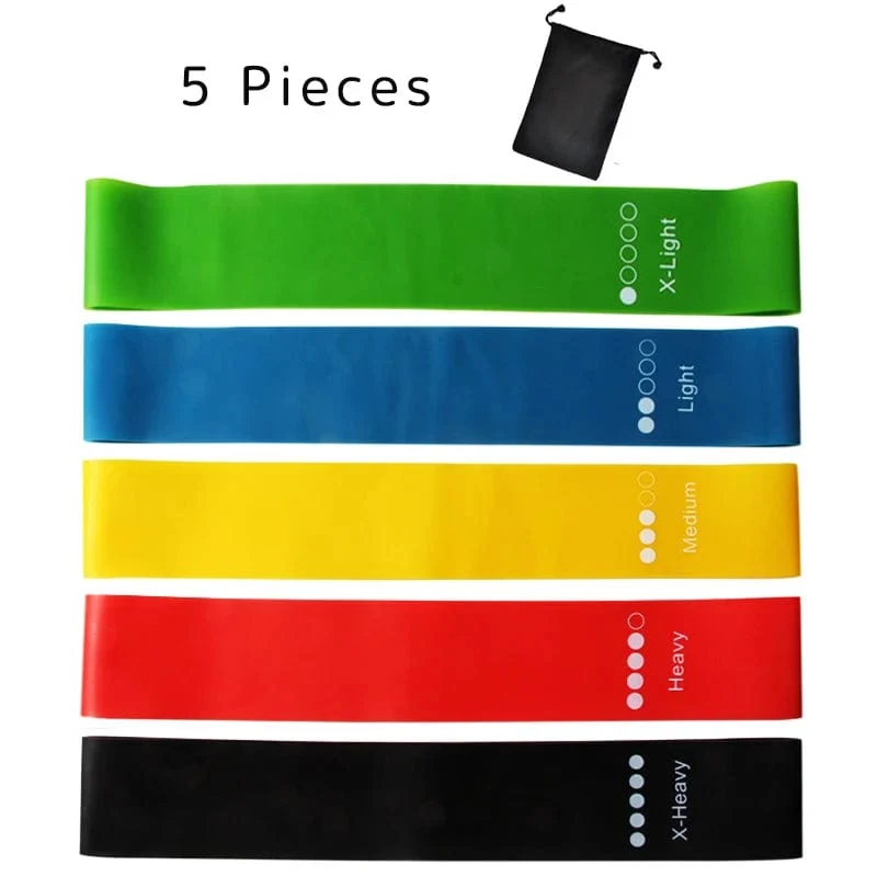 5 Teile/satz Yoga Widerstand Gummibänder Bodybuilding Elastische Bands Pilates Übung Workout Bands Expander Gürtel Fitness Ausrüstung