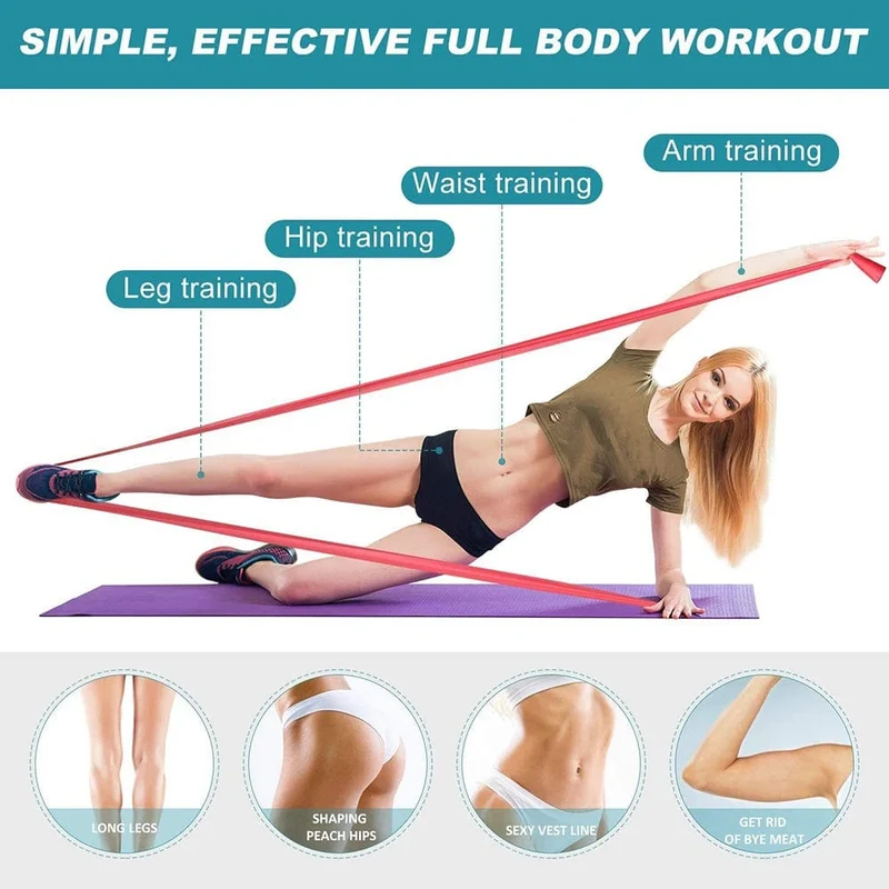 Yoga Sport Widerstand Bands Pilates Training Fitness Übung Home Gym Elastische Band Natürliche Gummi Latex Yoga Zubehör