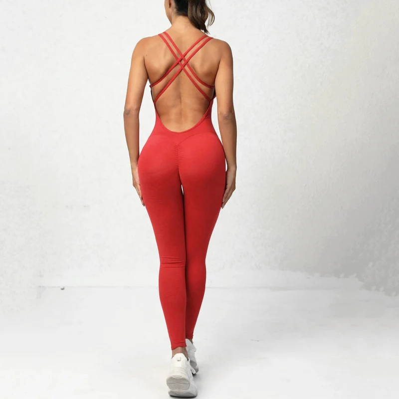2024 Pad Lycra Active Wear Gym Yoga Set Frauen Fitness Scrunch Legging Frauen Workout Weibliche Sport Outfit Anzüge Übung Overall