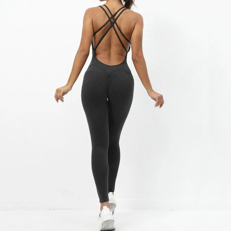 2024 Pad Lycra Active Wear Gym Yoga Set Frauen Fitness Scrunch Legging Frauen Workout Weibliche Sport Outfit Anzüge Übung Overall