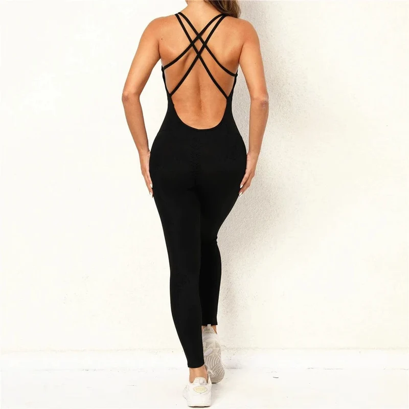 2024 Pad Lycra Active Wear Gym Yoga Set Frauen Fitness Scrunch Legging Frauen Workout Weibliche Sport Outfit Anzüge Übung Overall
