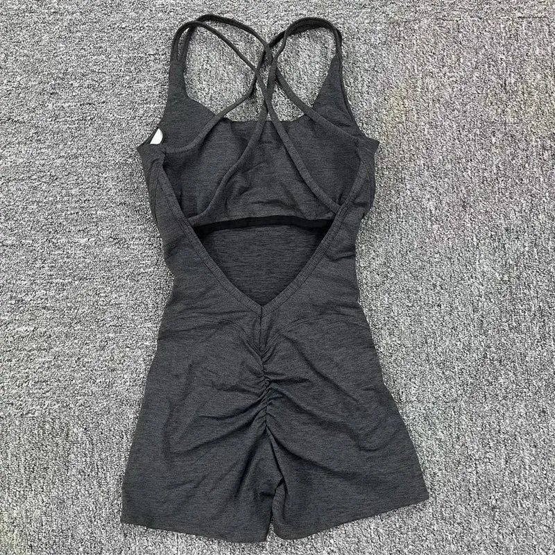 2024 Pad Lycra Active Wear Gym Yoga Set Frauen Fitness Scrunch Legging Frauen Workout Weibliche Sport Outfit Anzüge Übung Overall