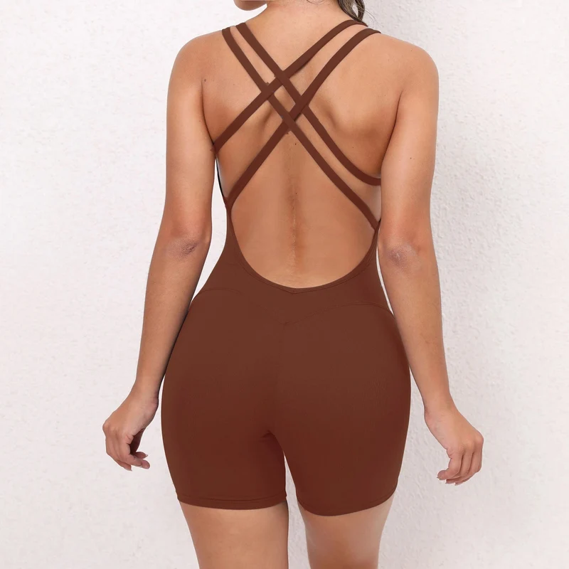 2024 Pad Lycra Active Wear Gym Yoga Set Frauen Fitness Scrunch Legging Frauen Workout Weibliche Sport Outfit Anzüge Übung Overall