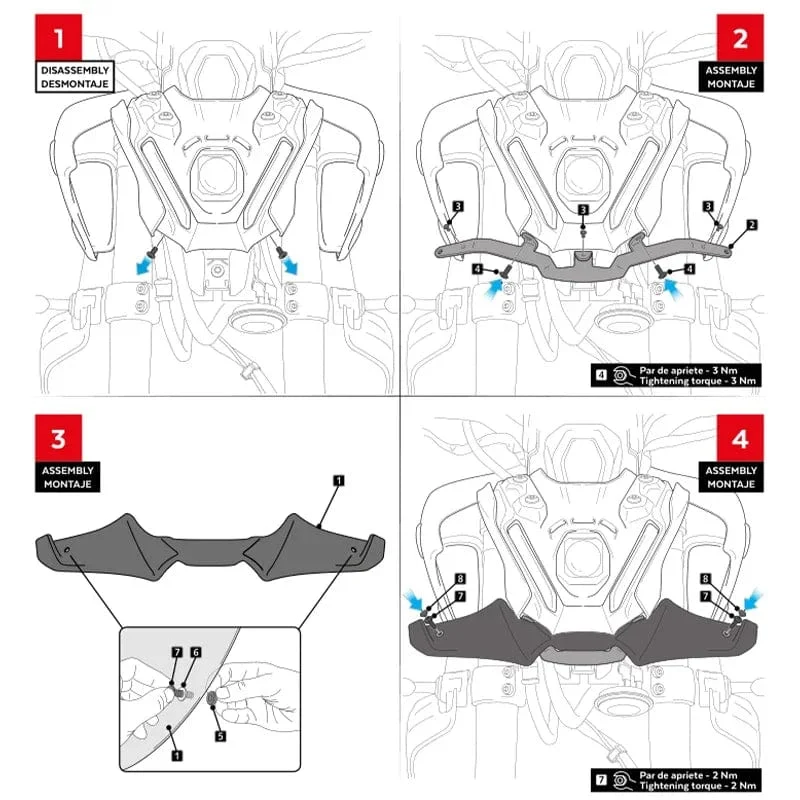 Neu Für YAMAHA MT 09 MT-09 2021 2022 2023 Motorrad mt 09 MT09 SP Naked Front Spoiler Winglet Aerodynamische Flügel
