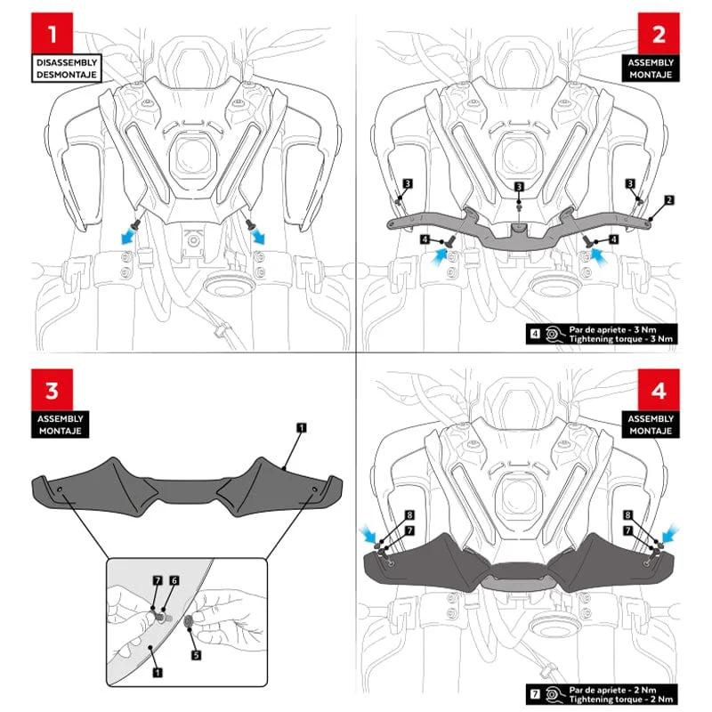 Neu Für YAMAHA MT 09 MT-09 2021 2022 2023 Motorrad mt 09 MT09 SP Naked Front Spoiler Winglet Aerodynamische Flügel