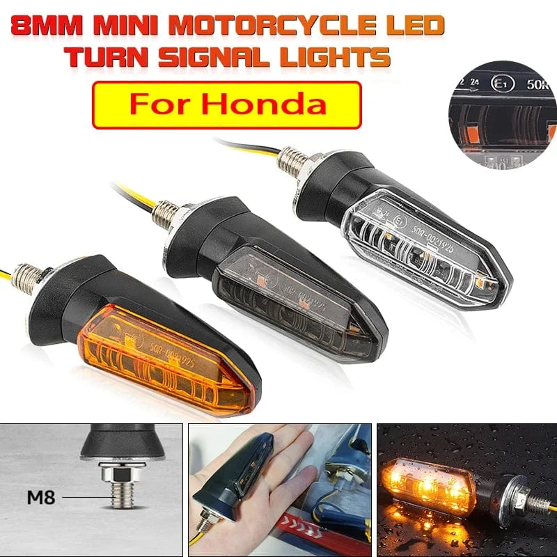 Blinker Für HONDA Motorrad 8mm 12V Für HONDA CBR500R CBR650F CB650F CBR600RR CB500X CRF250L MSX125 Motorrad Blinker