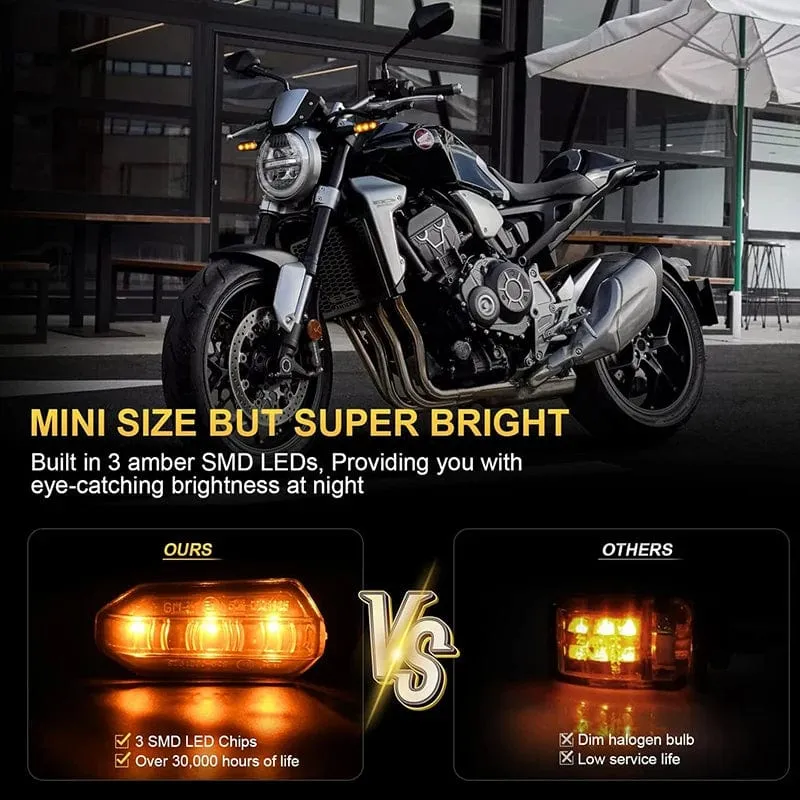 Blinker Für HONDA Motorrad 8mm 12V Für HONDA CBR500R CBR650F CB650F CBR600RR CB500X CRF250L MSX125 Motorrad Blinker