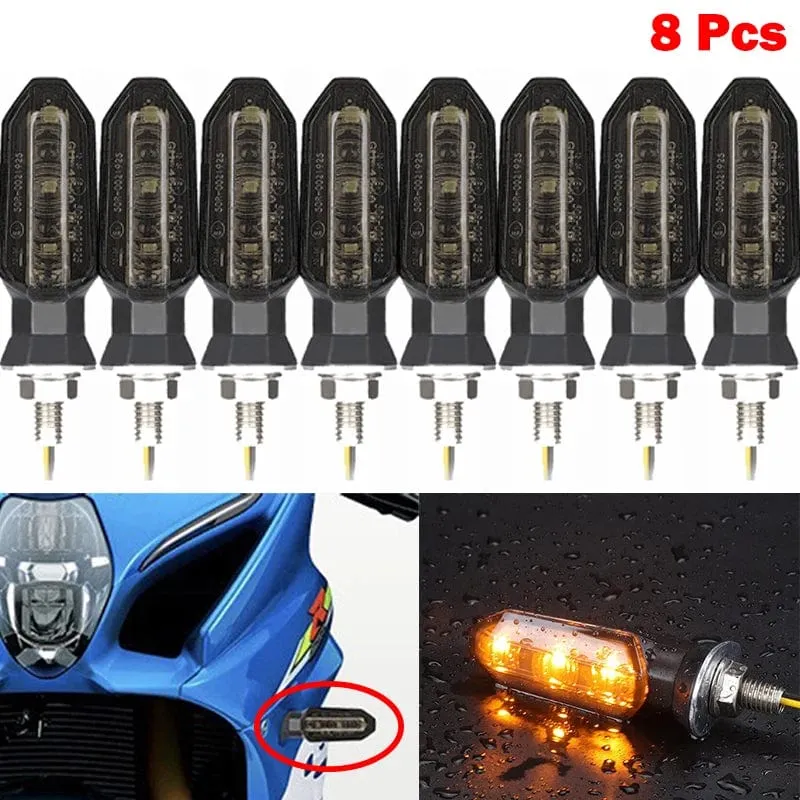 Blinker Für HONDA Motorrad 8mm 12V Für HONDA CBR500R CBR650F CB650F CBR600RR CB500X CRF250L MSX125 Motorrad Blinker