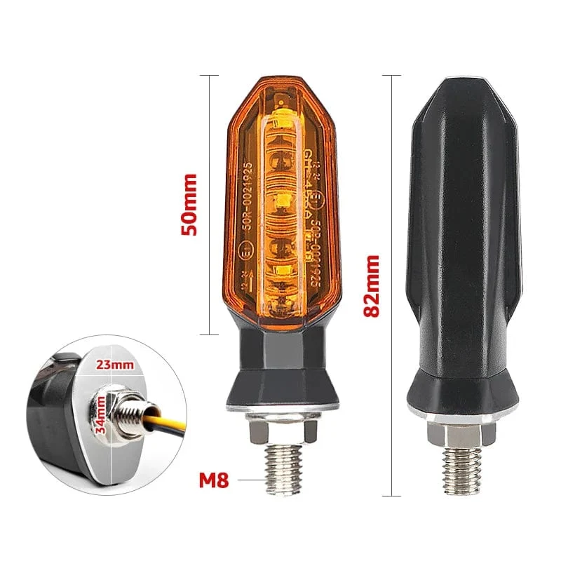 Blinker Für HONDA Motorrad 8mm 12V Für HONDA CBR500R CBR650F CB650F CBR600RR CB500X CRF250L MSX125 Motorrad Blinker