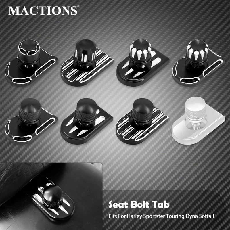 Universal Motorrad Hinten Fender Sitz Bolzen Schraube Mutter Tab Kit Montieren Knob Abdeckung Für Harley Dyna Sportster XL Touring FLHR Softail