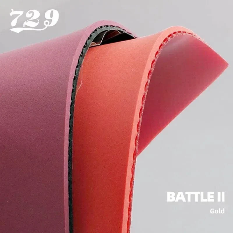 729 Friendship Battle 2 Gold Tischtennis-Belag, klebriger, professioneller Ping-Pong-Belag mit Noppen für Fortgeschrittene und Fortgeschrittene