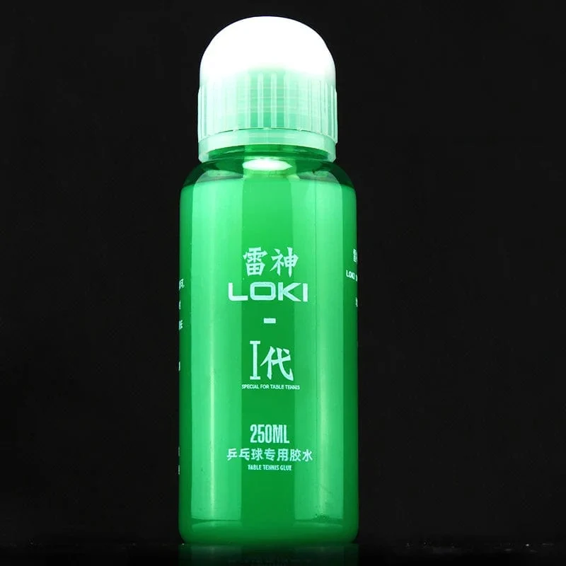Loki Professioneller Tischtenniskleber mit Pinsel, Ping-Pong-Gummischwamm, synthetischer Kleber, 250 ml