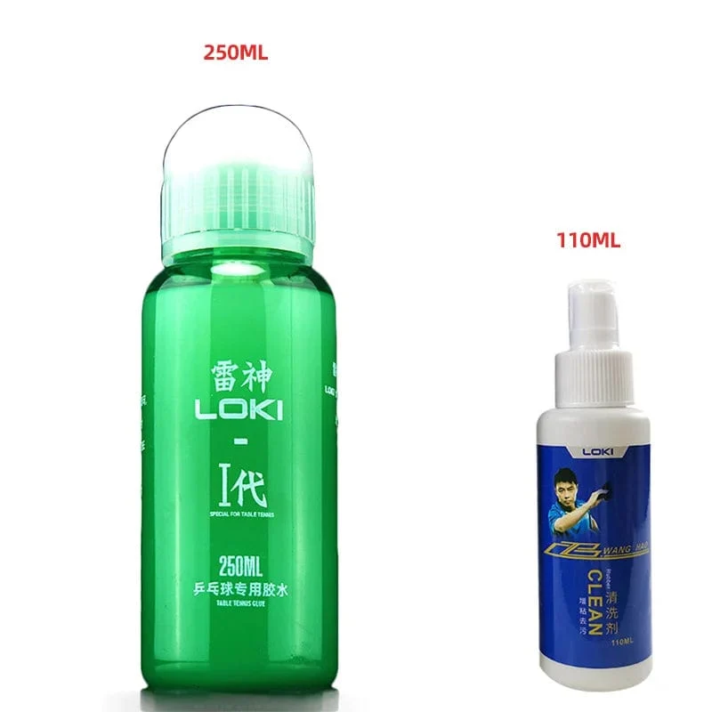 Loki Professioneller Tischtenniskleber mit Pinsel, Ping-Pong-Gummischwamm, synthetischer Kleber, 250 ml