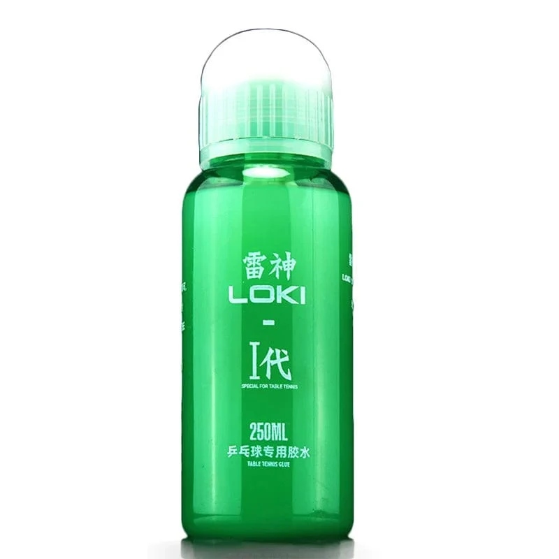 Loki Professioneller Tischtenniskleber mit Pinsel, Ping-Pong-Gummischwamm, synthetischer Kleber, 250 ml