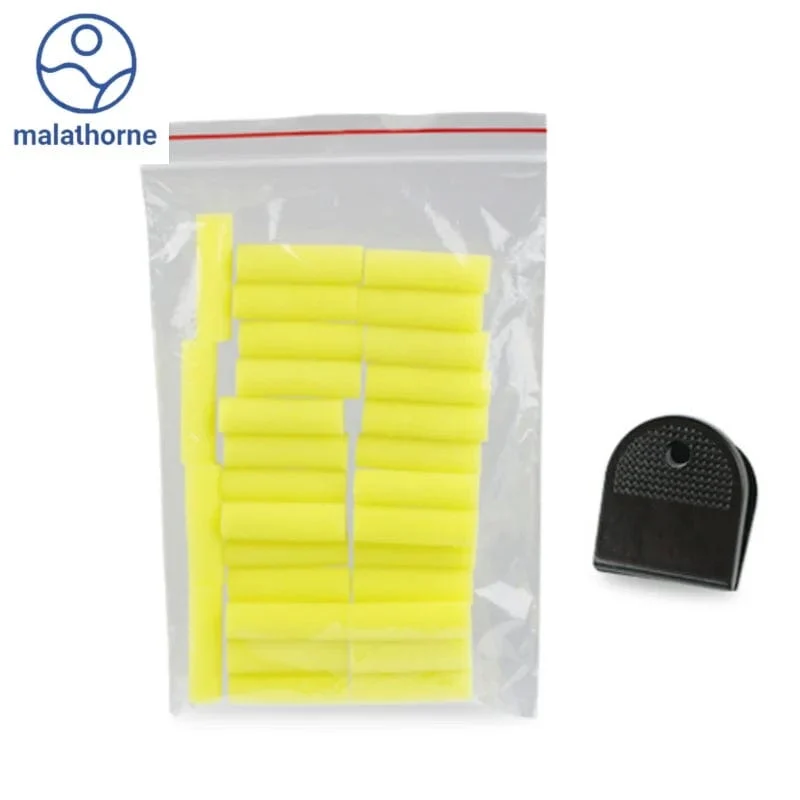 Malathorne 30 Stück zylinderförmige Schwammbürste für Tischtennis-Kleber auf Wasserbasis + Clip in zufälliger Farbe, Schläger-DIY-Werkzeug-Zubehör