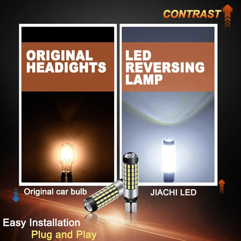 JIACHI 2 STÜCKE T10 LED Lampe Für Auto W5W CANBUS 194 168 5W5 501 Auto-Clearance Parkplatz Lichter 78 Chips Highlight Cool White DC12V-24V