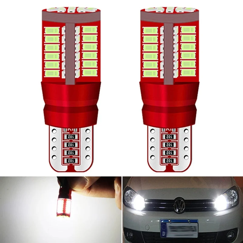 2 stücke T10 W5W Auto Innen Lesen Dome Licht Seite Marker Lampe 168 194 LED Auto Keil Parkplatz Birne Für Golf 7 4 6 Mk7 5 Gti Mk5 3