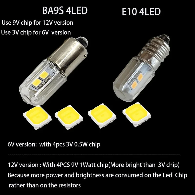 2 STÜCKE E10 T4w H21W Ba9s BA9 BA9S 57 756 1816 1891 1893 Led-lampe Auto Auto Led-anzeige Glühbirne 6 V 6.3 V 12 V Warn-LED