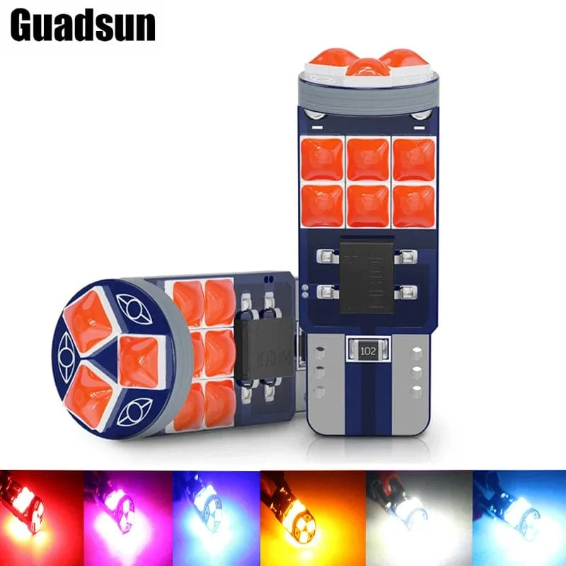 Guadsun X2 T10 W5W 3030 15SMD 194 LED Weiß 6000K Canbus Super Helle Auto Keil Lichter Blinker Seite Glühbirnen Innen Lesen Lampe