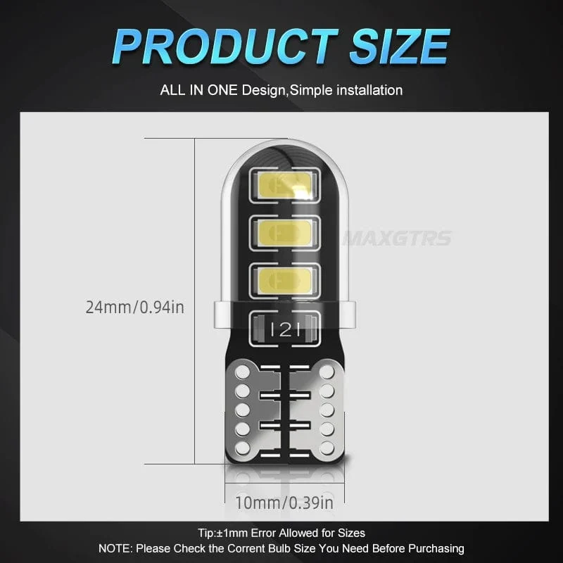 10X High Power 2835 Chip T10 W5W 15W 194 168 Auto LED DRL Innen Lesen Karte Dome Seite Blinker Lichter Auto Lichtquelle