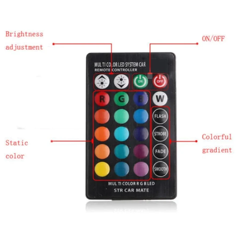 2 Stücke T10 5050 LED Auto Breite Licht Auto Dome Lesen Dekorative Lampe 6SMD RGB Farbe Fernbedienung Strobe Stimmungslicht