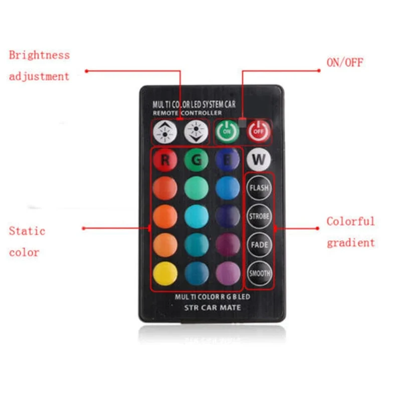 2 Stücke T10 5050 LED Auto Breite Licht Auto Dome Lesen Dekorative Lampe 6SMD RGB Farbe Fernbedienung Strobe Stimmungslicht