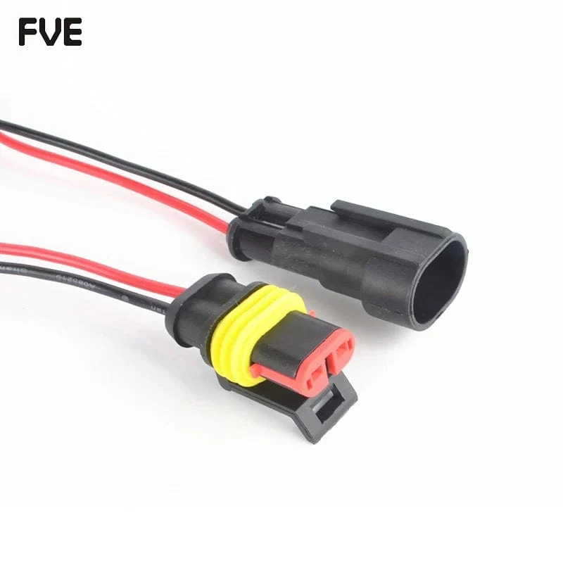 2-poliger wasserdichter Kfz-Elektrikstecker Stecker mit Kabel Männlich Weiblich Stecker 1/2/3/4/5/6 Pin für Auto Motorrad