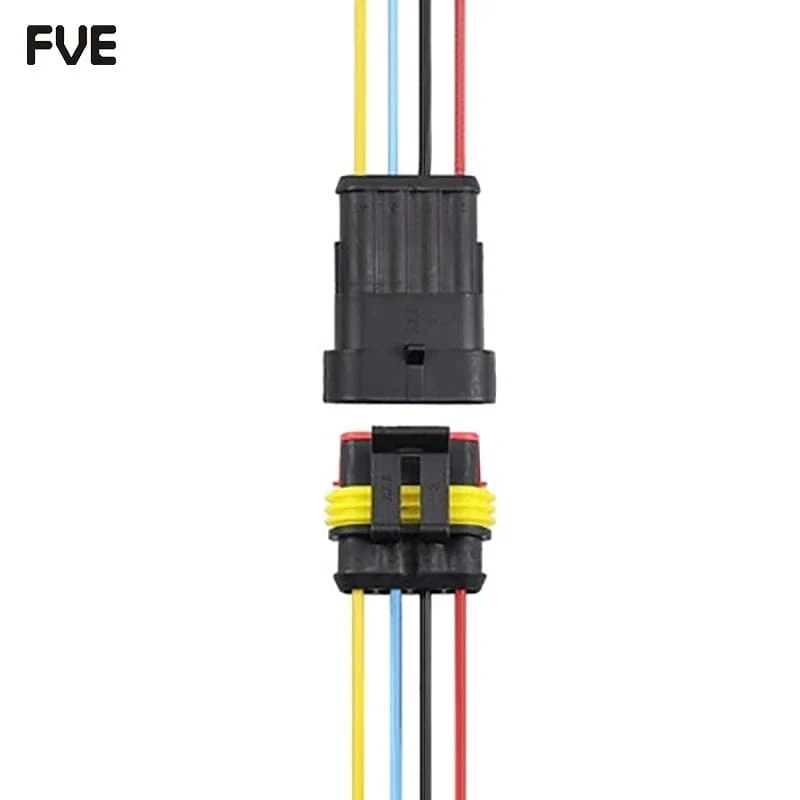 2-poliger wasserdichter Kfz-Elektrikstecker Stecker mit Kabel Männlich Weiblich Stecker 1/2/3/4/5/6 Pin für Auto Motorrad