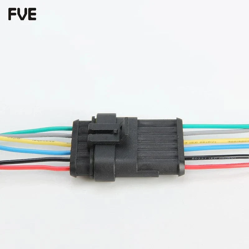 2-poliger wasserdichter Kfz-Elektrikstecker Stecker mit Kabel Männlich Weiblich Stecker 1/2/3/4/5/6 Pin für Auto Motorrad