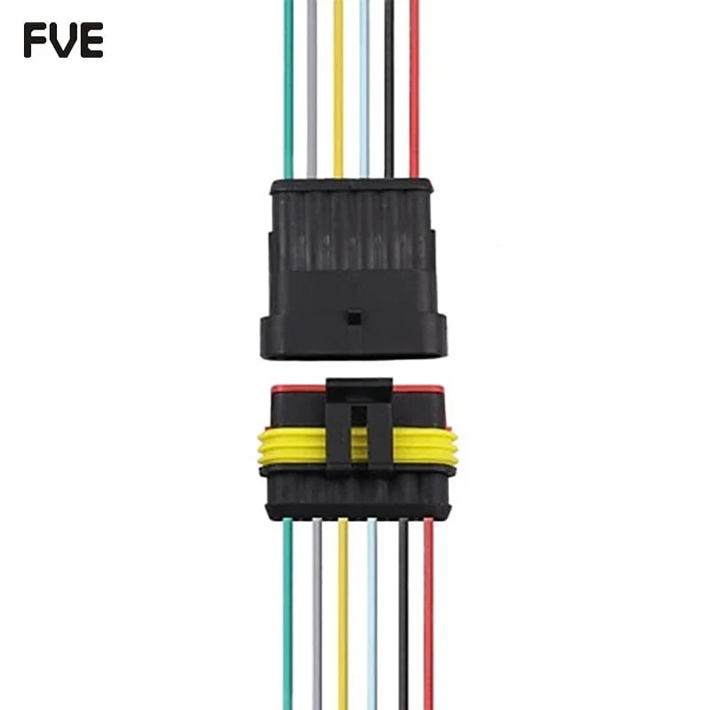 2-poliger wasserdichter Kfz-Elektrikstecker Stecker mit Kabel Männlich Weiblich Stecker 1/2/3/4/5/6 Pin für Auto Motorrad