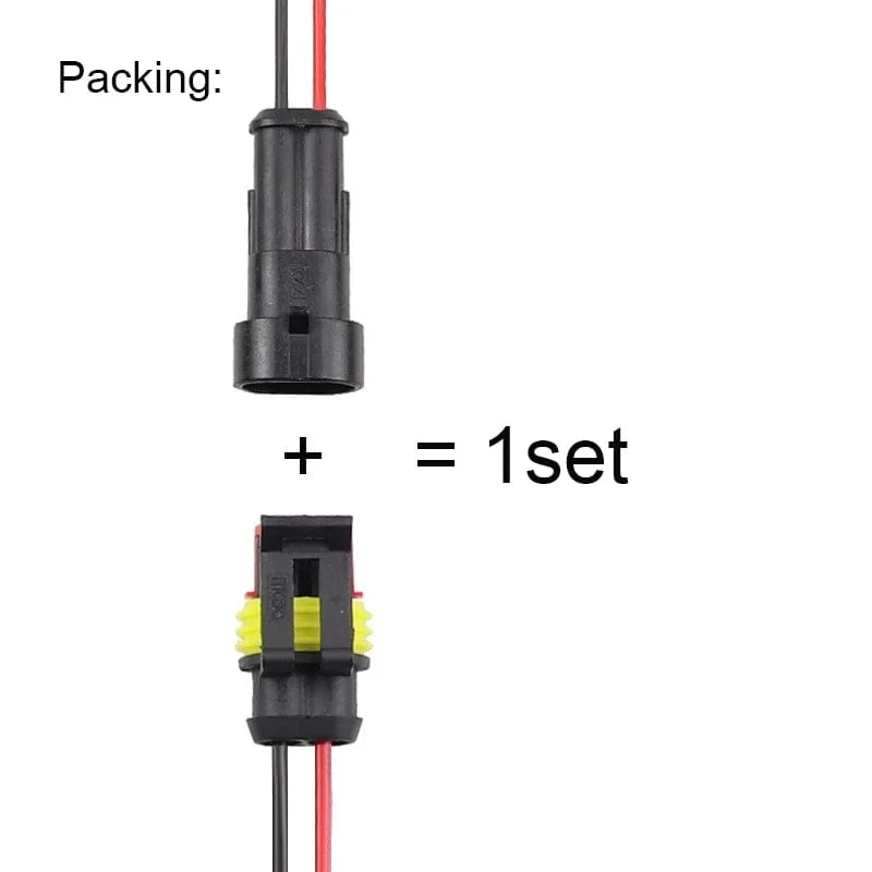 2-poliger wasserdichter Kfz-Elektrikstecker Stecker mit Kabel Männlich Weiblich Stecker 1/2/3/4/5/6 Pin für Auto Motorrad