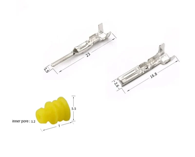2-poliger wasserdichter Kfz-Elektrikstecker Stecker mit Kabel Männlich Weiblich Stecker 1/2/3/4/5/6 Pin für Auto Motorrad