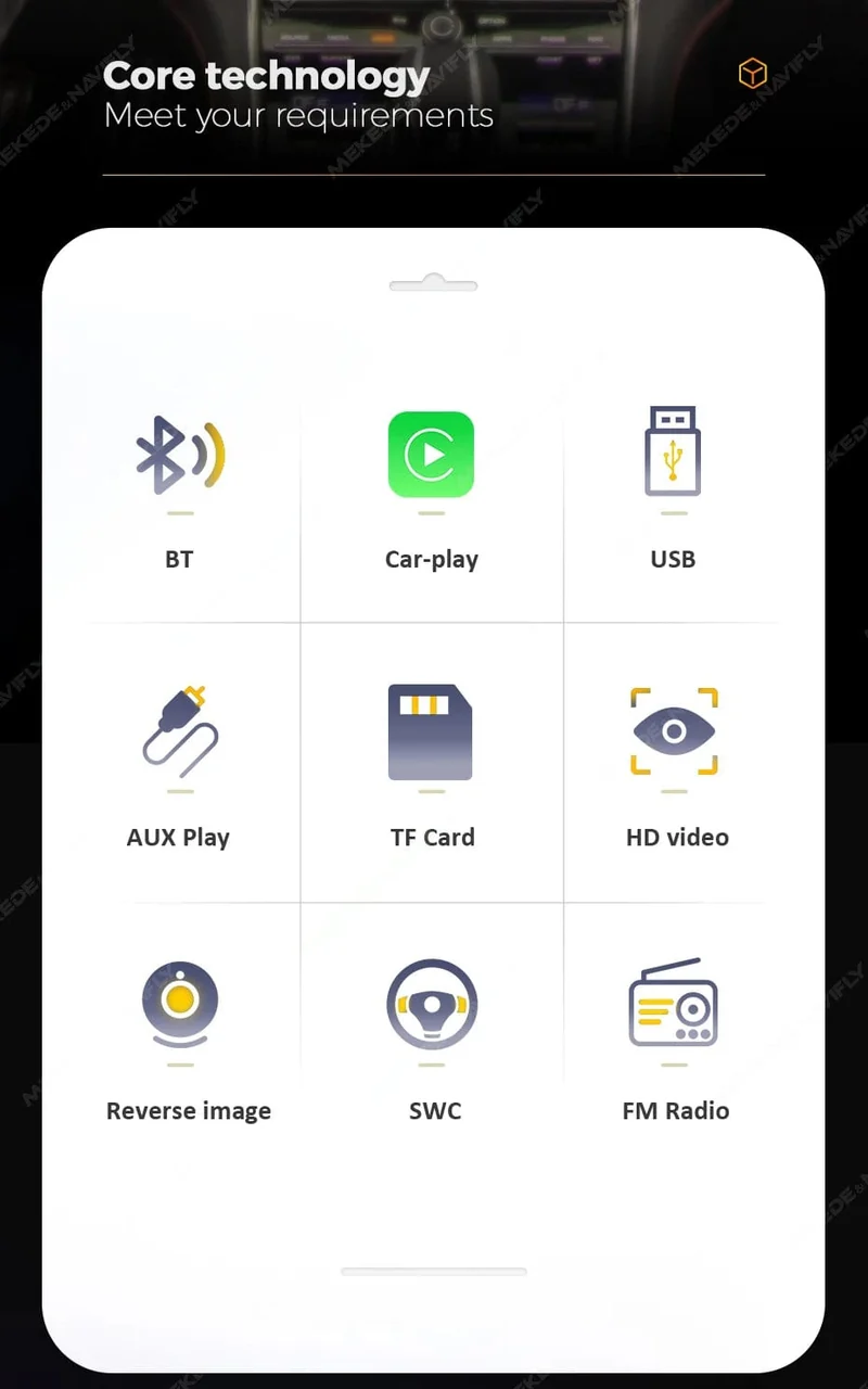 Universelles 7-Zoll-1-Din-Autoradio mit versenkbarem Bildschirm, Android Auto Carplay, Multimedia-Videoplayer, intelligentes Fahrzeugsystem, BT, FM, USB