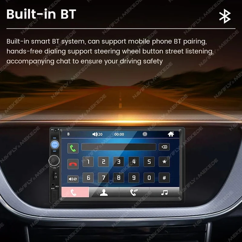 7 Zoll HD Touchscreen Intelligentes System Auto Multimedia MP5 Player Für Universelle Unterstützung Rückfahrkamera SWC Spiegel Link AUX-In