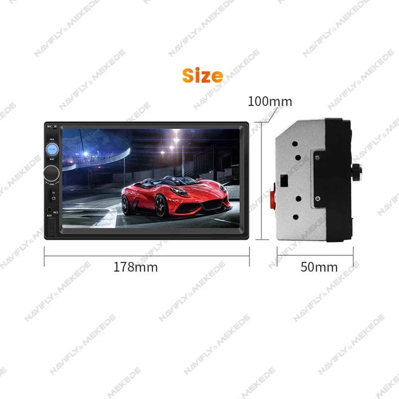 7 Zoll HD Touchscreen Intelligentes System Auto Multimedia MP5 Player Für Universelle Unterstützung Rückfahrkamera SWC Spiegel Link AUX-In