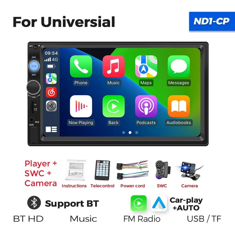 7 Zoll HD Touchscreen Intelligentes System Auto Multimedia MP5 Player Für Universelle Unterstützung Rückfahrkamera SWC Spiegel Link AUX-In