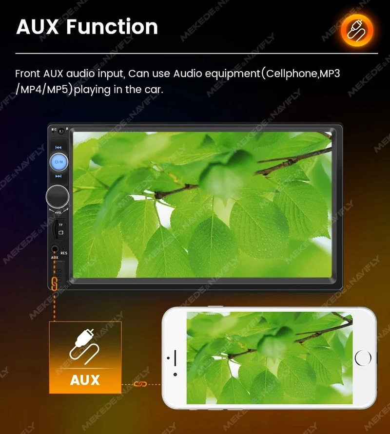 7 Zoll HD Touchscreen Intelligentes System Auto Multimedia MP5 Player Für Universelle Unterstützung Rückfahrkamera SWC Spiegel Link AUX-In