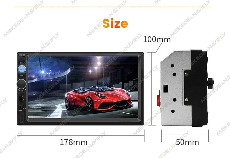 7 Zoll HD Touchscreen Intelligentes System Auto Multimedia MP5 Player Für Universelle Unterstützung Rückfahrkamera SWC Spiegel Link AUX-In
