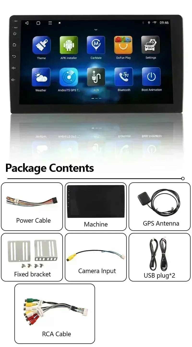 BOSSCAR 7 "9" 10 "Universal Auto Radio 2Din Android Carplay Touchscreen MP5 MP4 Multimedia Video Player Drahtlose GPS FM Autoradio