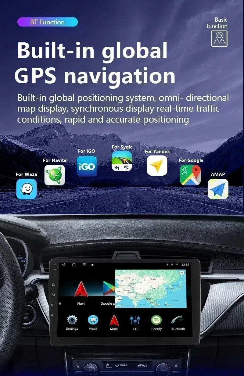 BOSSCAR 7 "9" 10 "Universal Auto Radio 2Din Android Carplay Touchscreen MP5 MP4 Multimedia Video Player Drahtlose GPS FM Autoradio