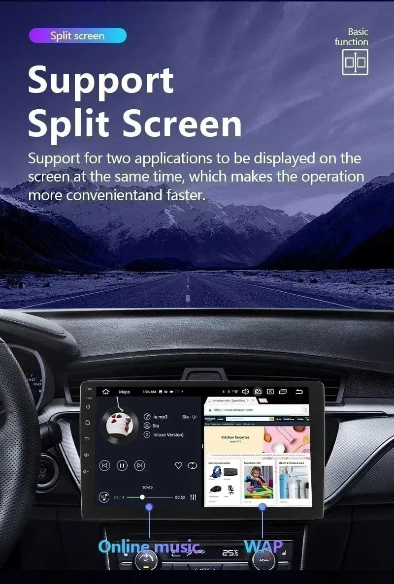 BOSSCAR 7 "9" 10 "Universal Auto Radio 2Din Android Carplay Touchscreen MP5 MP4 Multimedia Video Player Drahtlose GPS FM Autoradio