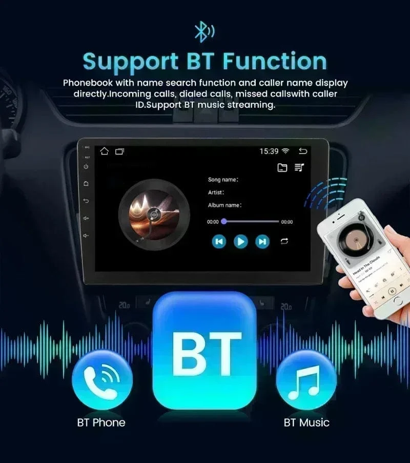 BOSSCAR 7 "9" 10 "Universal Auto Radio 2Din Android Carplay Touchscreen MP5 MP4 Multimedia Video Player Drahtlose GPS FM Autoradio