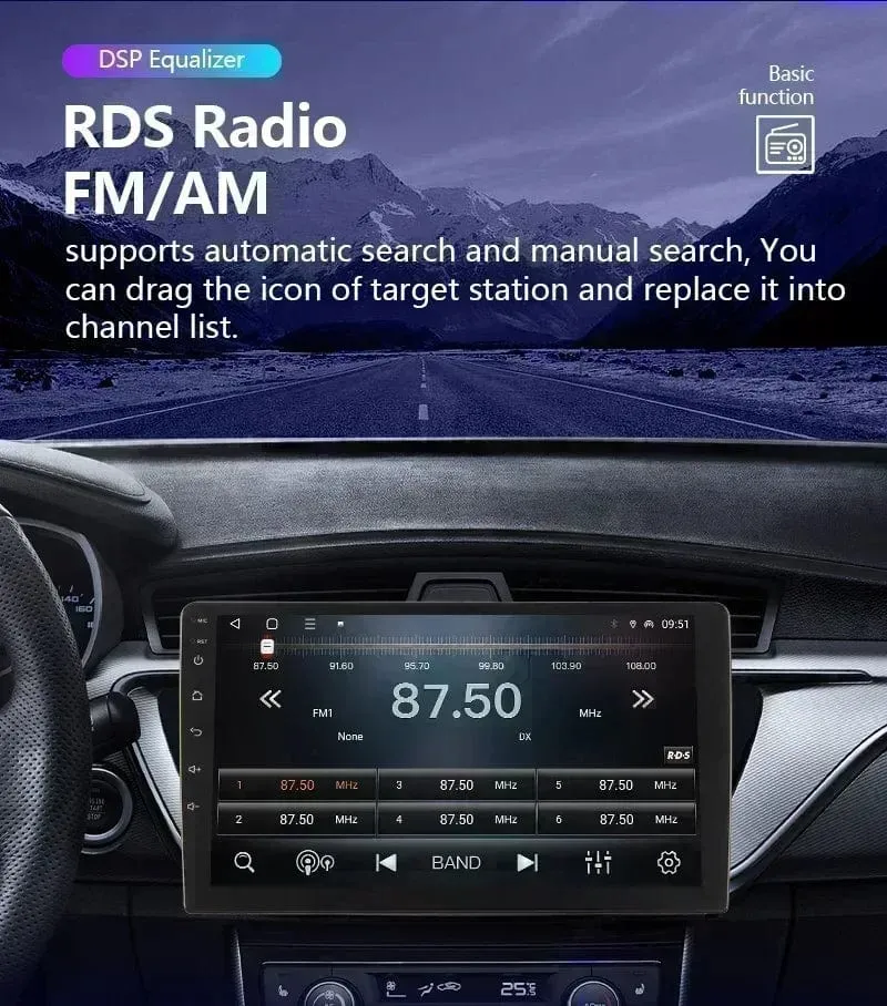BOSSCAR 7 "9" 10 "Universal Auto Radio 2Din Android Carplay Touchscreen MP5 MP4 Multimedia Video Player Drahtlose GPS FM Autoradio