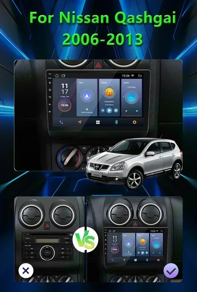 BOSSCAR 7 "9" 10 "Universal Auto Radio 2Din Android Carplay Touchscreen MP5 MP4 Multimedia Video Player Drahtlose GPS FM Autoradio