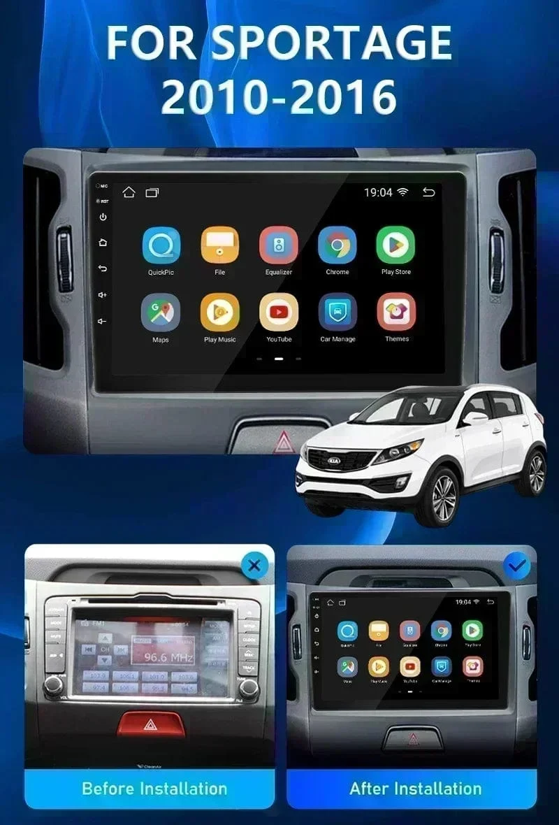 BOSSCAR 7 "9" 10 "Universal Auto Radio 2Din Android Carplay Touchscreen MP5 MP4 Multimedia Video Player Drahtlose GPS FM Autoradio