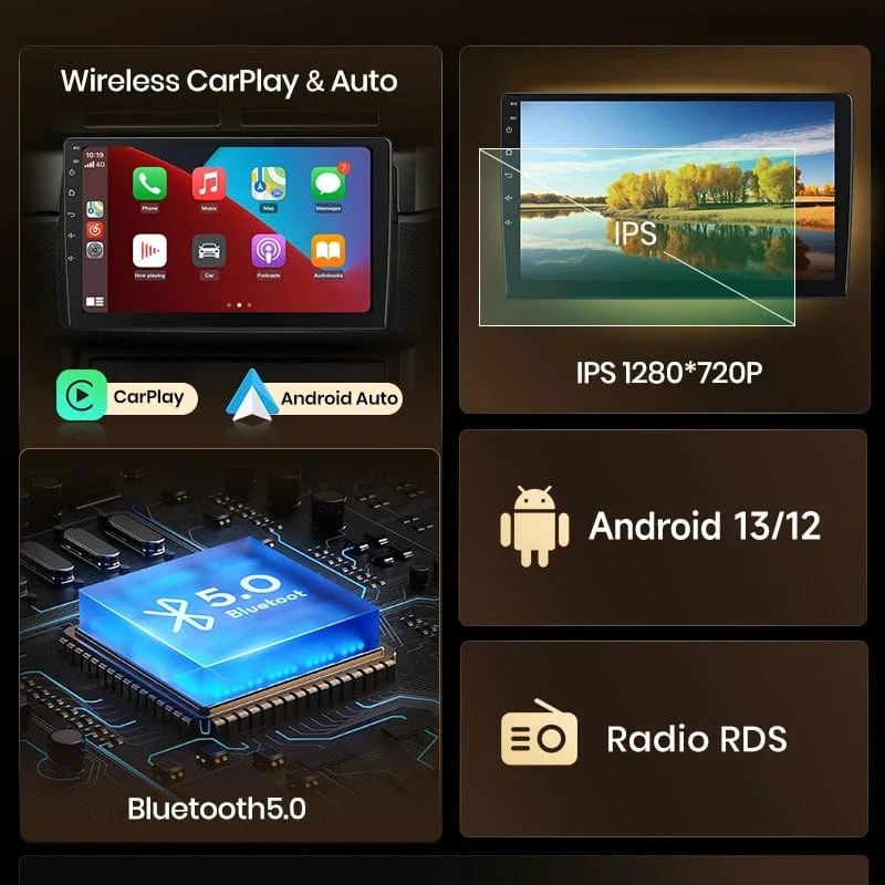 Junsun Autoradio für Chrysler 300C Aspen 2004–2008, kabelloses CarPlay, Android Auto, intelligente Autosysteme, keine 2 Din, 2 Din DVD