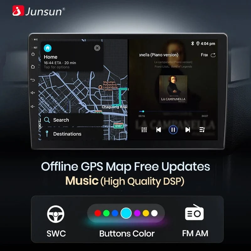 Junsun Autoradio für Chrysler 300C Aspen 2004–2008, kabelloses CarPlay, Android Auto, intelligente Autosysteme, keine 2 Din, 2 Din DVD